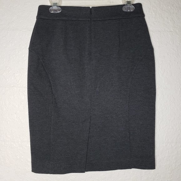 Michael Kors Dark Heather Gray Knit Skirt Size 6 - Picture 5 of 10